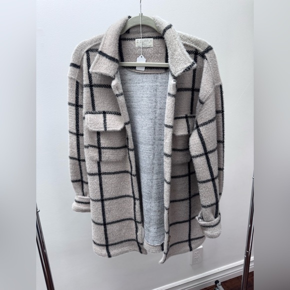 Z Supply Plaid Button-Up Women's Jacket - Picture 2 of 3